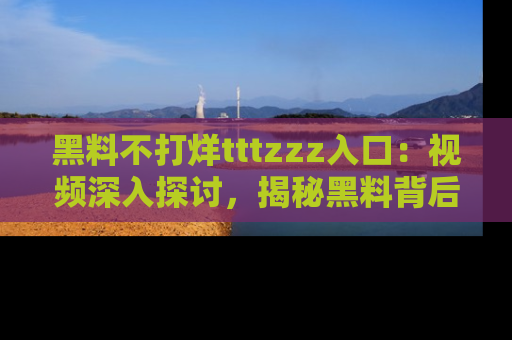 黑料不打烊tttzzz入口：视频深入探讨，揭秘黑料背后的人和事