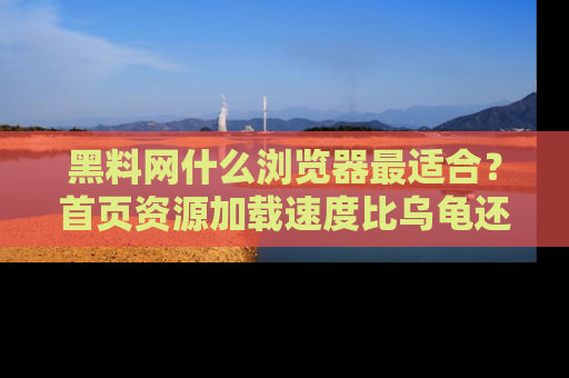 黑料网什么浏览器最适合？首页资源加载速度比乌龟还慢的体验真心吐槽！