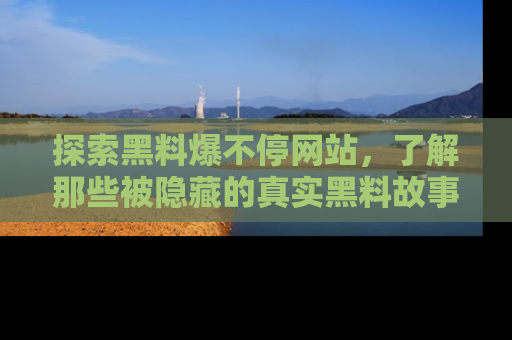探索黑料爆不停网站,了解那些被隐藏的真实黑料故事