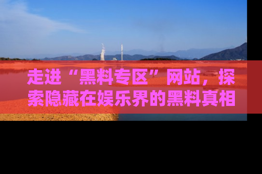 走进“黑料专区”网站,探索隐藏在娱乐界的黑料真相