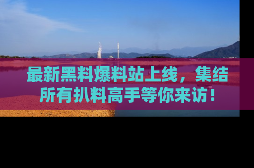 最新黑料爆料站上线,集结所有扒料高手等你来访!